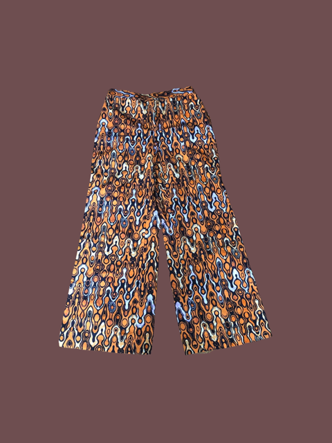 Light Purple and Peach Wide Leg Pants