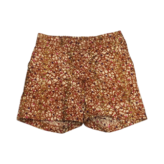 Brown Print Shorts