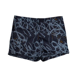 Denim Print Shorts