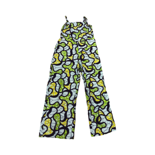 Light Blue, Green, and Purple Print Jumpsuit