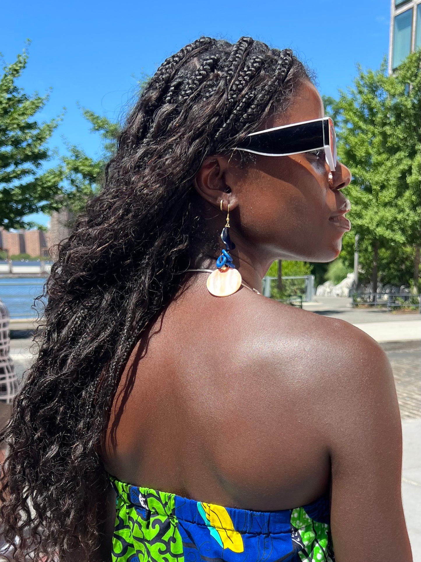 Dark Blue Earrings