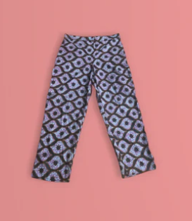 Dark Pink and Purple Star Straight Leg Pants