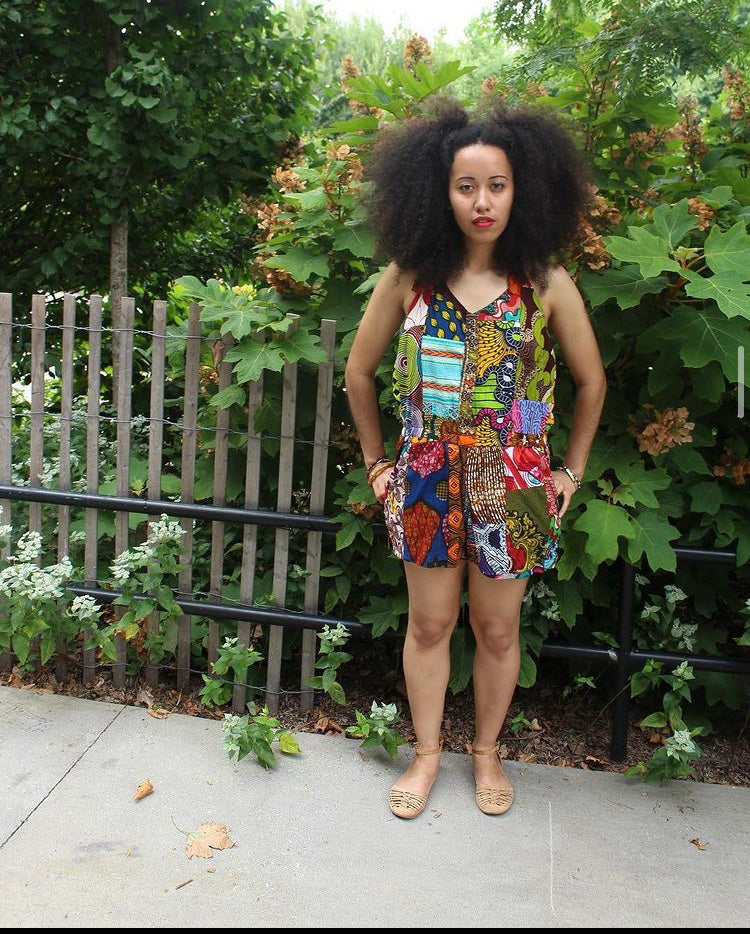 Colorful Patchwork Romper