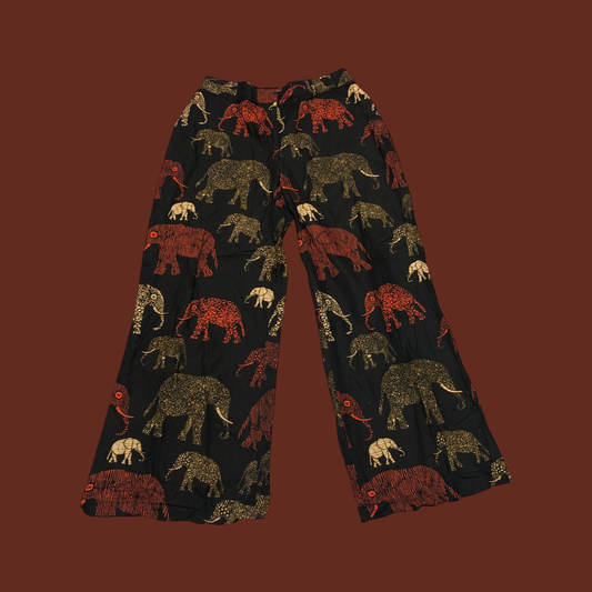 Black Elephant Wide Leg Pants