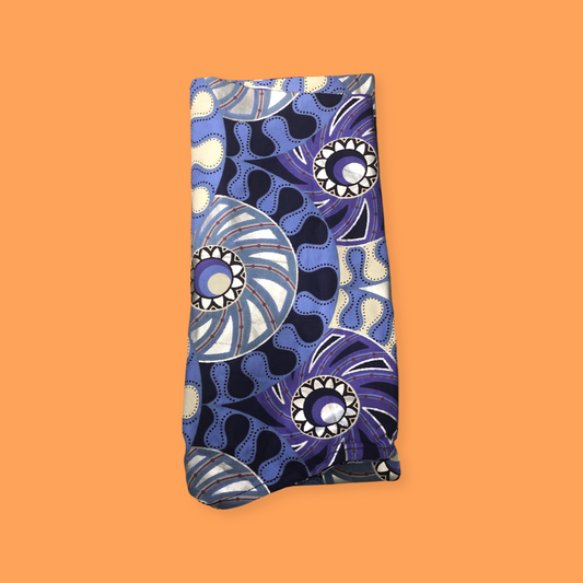 Purple Flower Print Headwrap