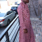 Pink and White Keyboard Drawstring Coat