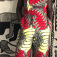 Red and Yellow Print Jumpsuit